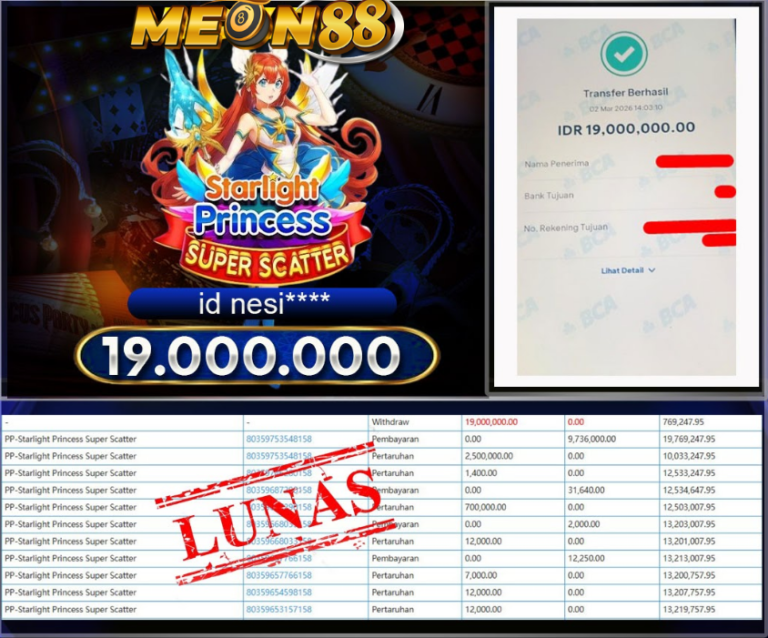 Bukti Pembayaran JP Meon88 26